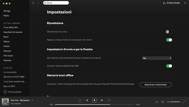 Come normalizzare volume su Spotify