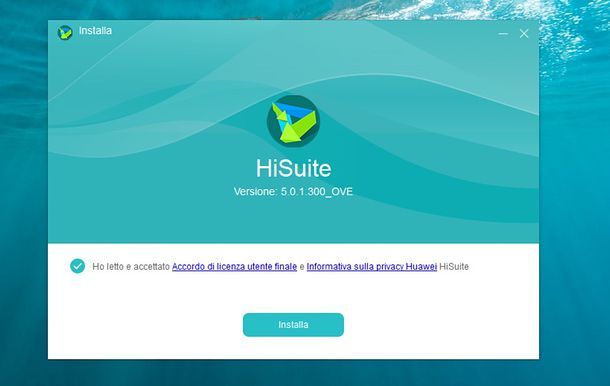 Installazione HiSuite
