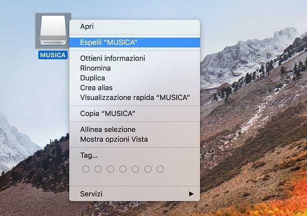 Come rimuovere chiavette USB dal Mac