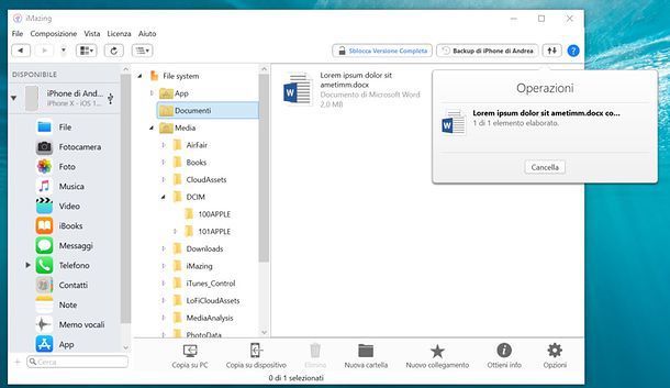 Come usare l’iPhone come chiavetta USB