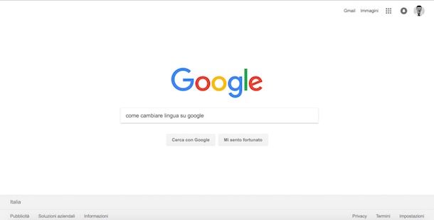 Come cambiare lingua su Google