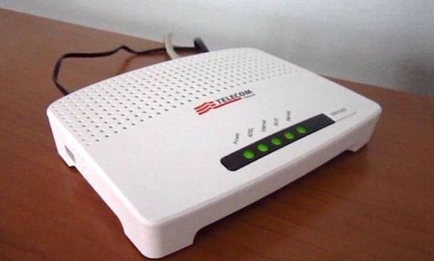 luce arancione modem tim