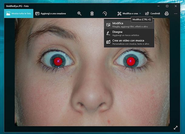 Come correggere gli occhi rossi su Windows 10