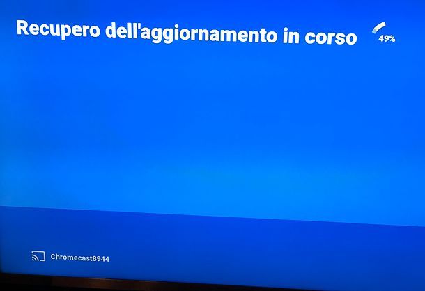 Aggiornamento Chromecast