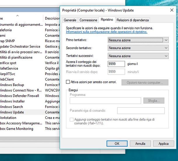 Come disattivare aggiornamenti automatici Windows 10