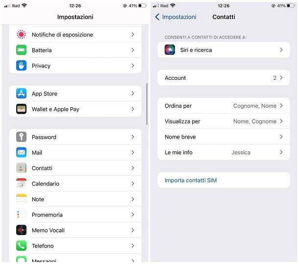 Come spostare i numeri dalla SIM al telefono: iPhone