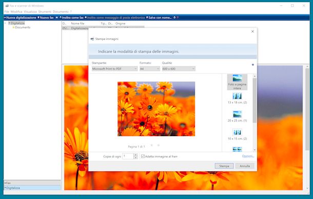 Come scannerizzare con Windows 10