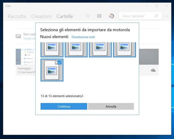 Acquisizione guidata Windows