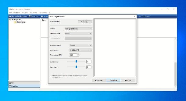 Come scannerizzare con Windows 10