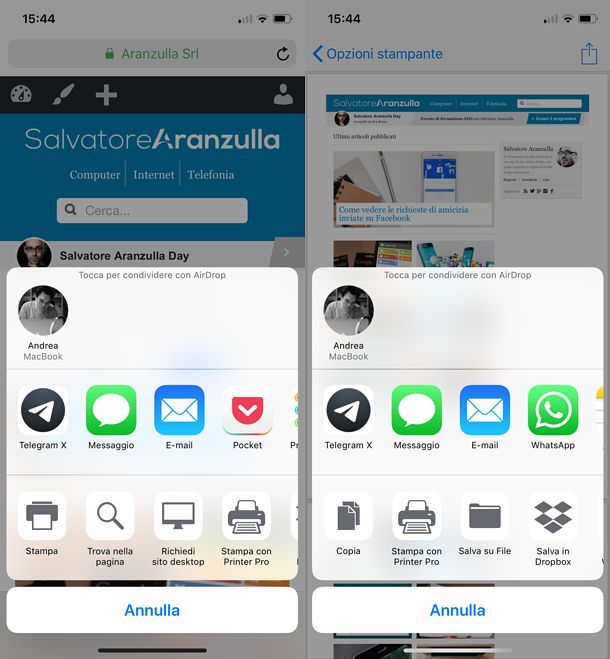 Come salvare in PDF su iOS