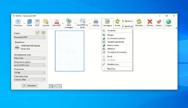 Come scannerizzare con Windows 10