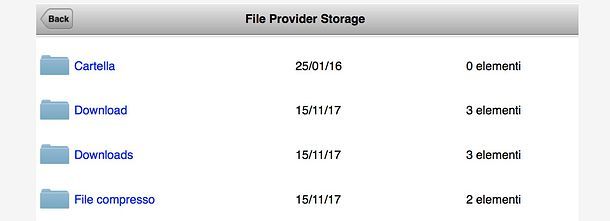 Pannello Web di Documents
