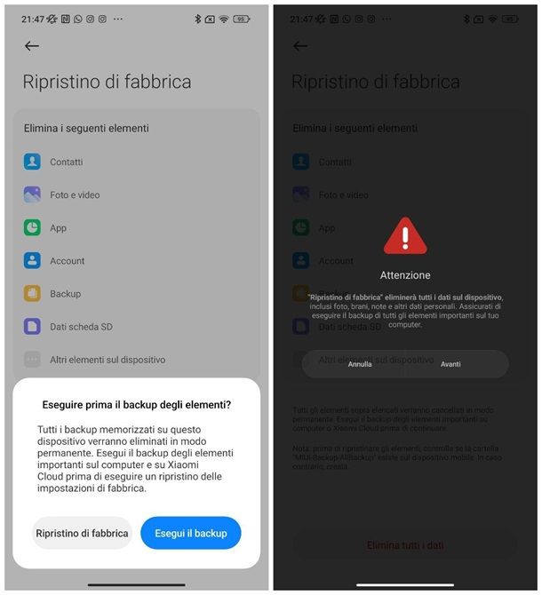 Come formattare il telefono Android