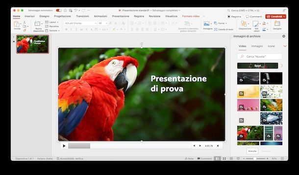Video come sfondo PowerPoint