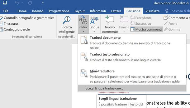 Come tradurre Word