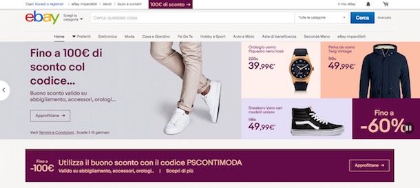 Mettere un annuncio su eBay da computer