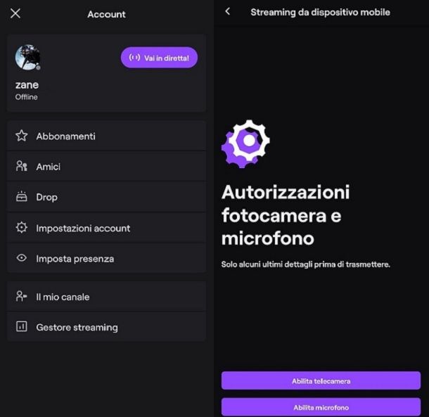 Live streaming Twitch smartphone