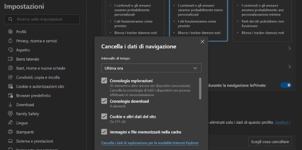 Come cancellare la cronologia dei siti visitati su Edge