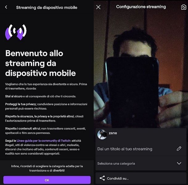 Come streammare su Twitch da telefono