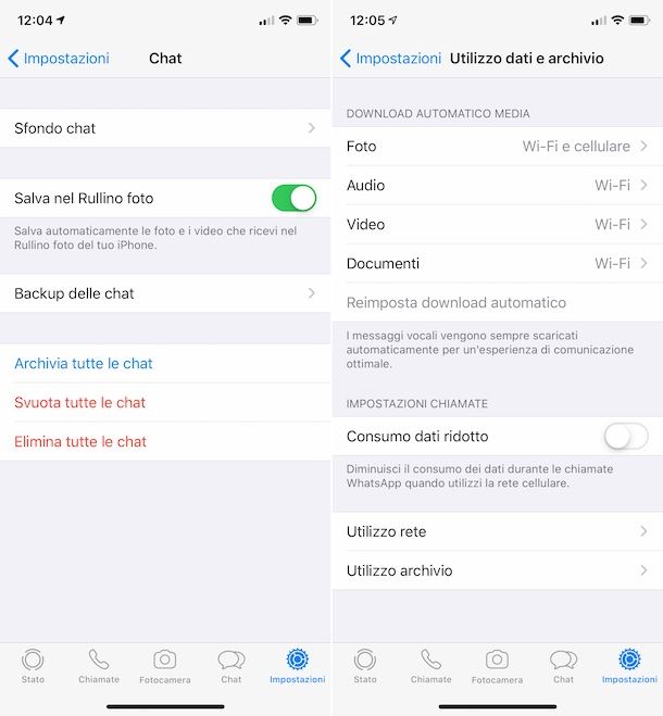 Impostazioni per salvare le foto di WhatsApp su iPhone