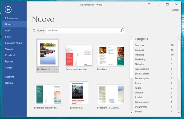 Come creare brochure con Word