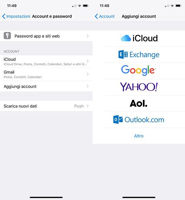 Configurare Gmail su iPhone
