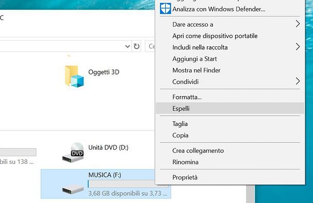 Come rimuovere chiavette USB dal PC