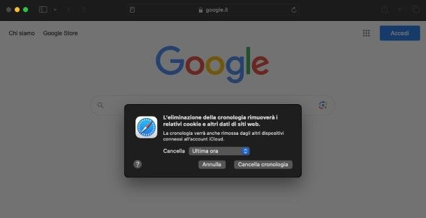 Come cancellare la cronologia dei siti visitati su Safari