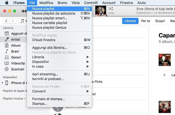 Come creare una playlist in iTunes