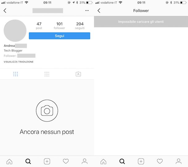 Come vedere le persone che ti bloccano su Instagram