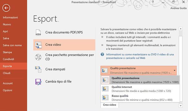 Come convertire presentazioni PowerPoint in video