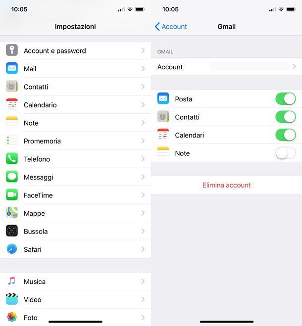 Come eliminare un indirizzo email memorizzato su iPhone