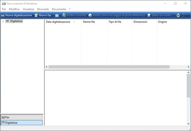 Fax e scanner di Windows