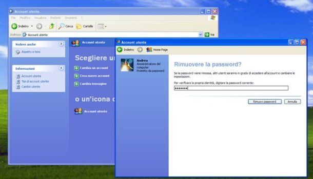 Come togliere la password dal PC