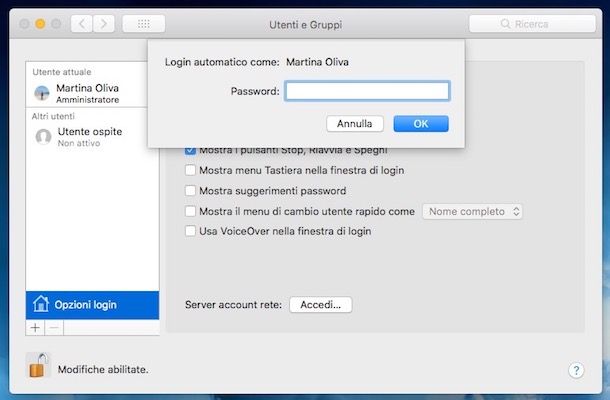 Come togliere la password dal PC