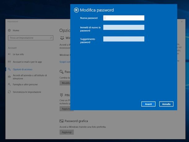 Come togliere la password dal PC