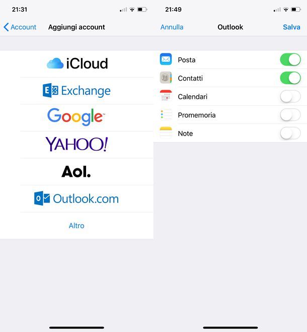 Come cambiare email su iPhone