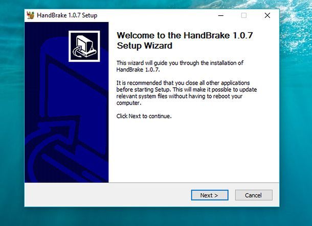 Installazione HandBrake