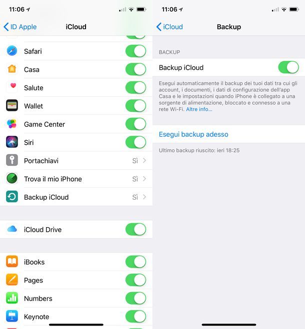 Backup online iOS