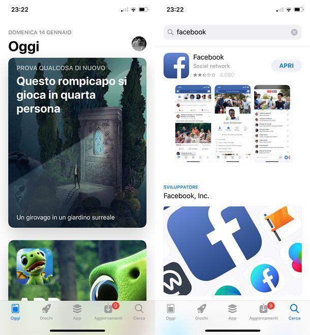 Come mettere l'icona di Facebook suiPhone