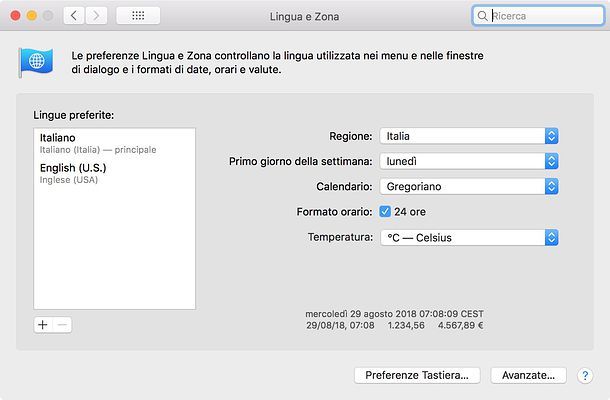 Come cambiare lingua su Outlook per Mac