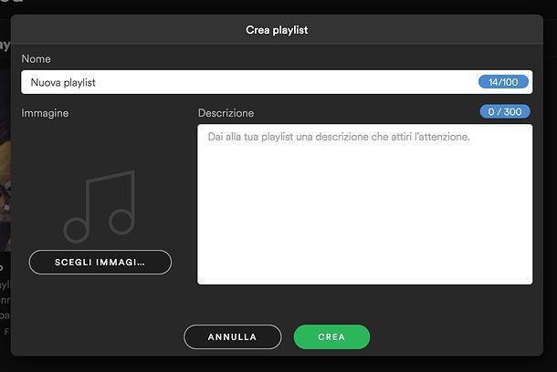 Come creare una playlist in Spotify
