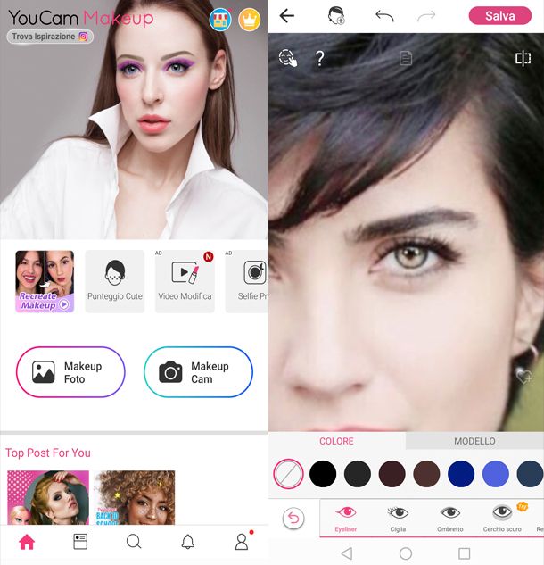 Come eliminare imperfezioni foto con YouCam Makeup