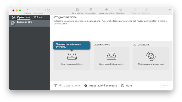 Backup disco di avvio macOS