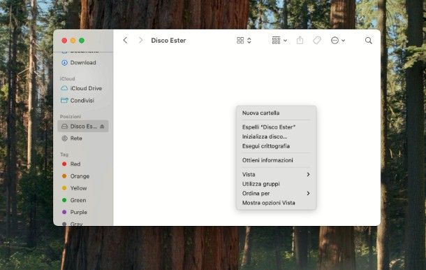 Come trasferire file da Mac a hard disk esterno