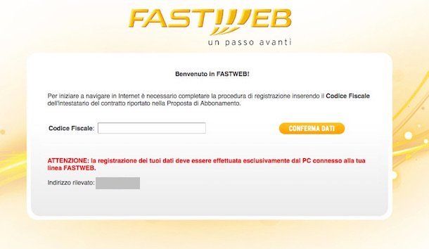 Come installare modem Fastweb