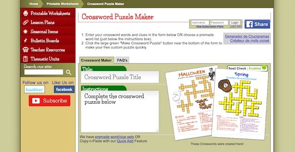 Crossword Puzzle Maker