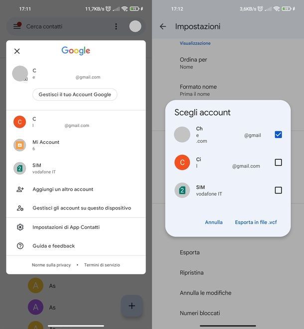 Contatti Google app