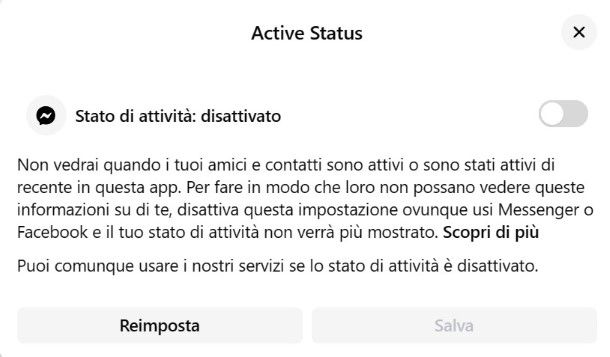 Come risultare offline su Facebook a tutti