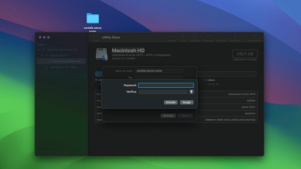 Come nascondere una cartella da macOS Utility Disco